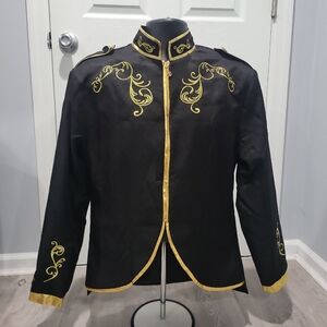 Black and Gold Embroidered Men's Fashion Jacket